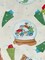 P & B Textiles Christmas Gnomes Snow Globes Toss on Mint Green 100% Cotton Fabric Price per Yard